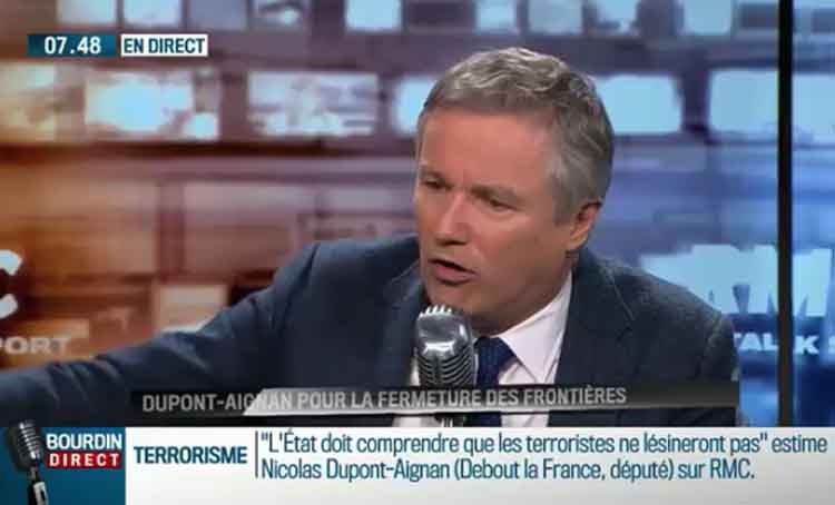 Nicolas Dupont Aignan Invit De Bourdin Direct Sur Rmc Debout La France