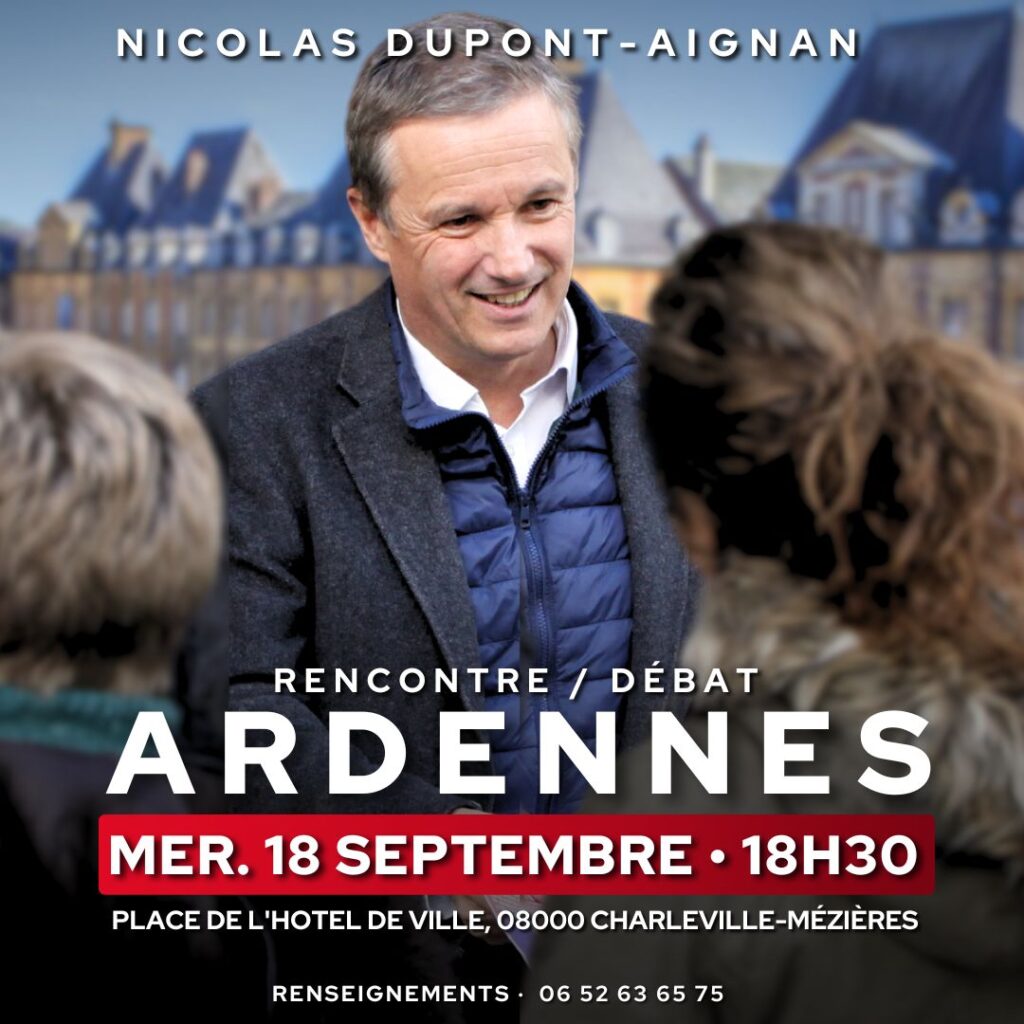 Nicolas DUPONT-AIGNAN en déplacement dans les Ardennes le 18/09/24