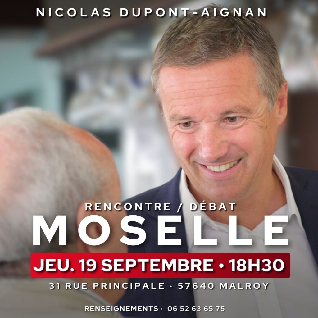 Nicolas DUPONT-AIGNAN en déplacement en Moselle le 19/09/24