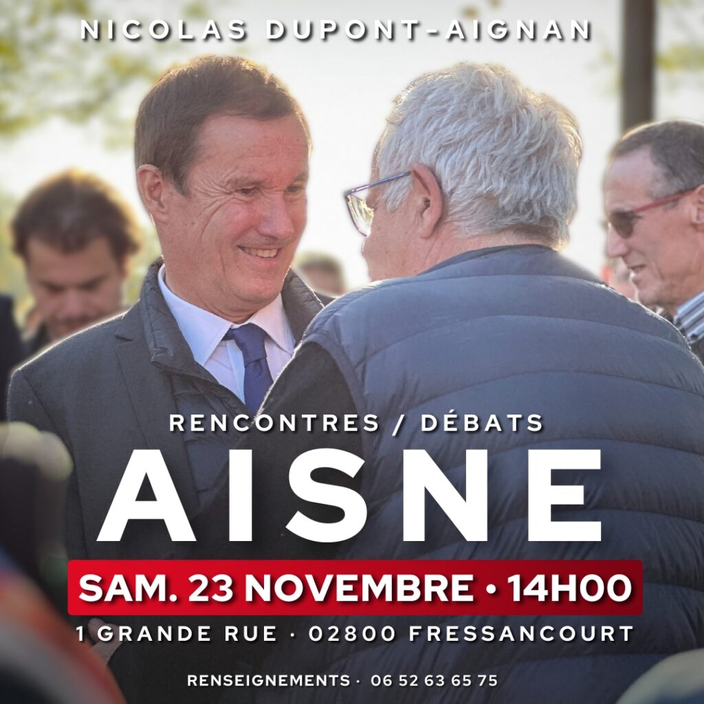 Nicolas DUPONT-AIGNAN dans l’Aisne le 23/11/24